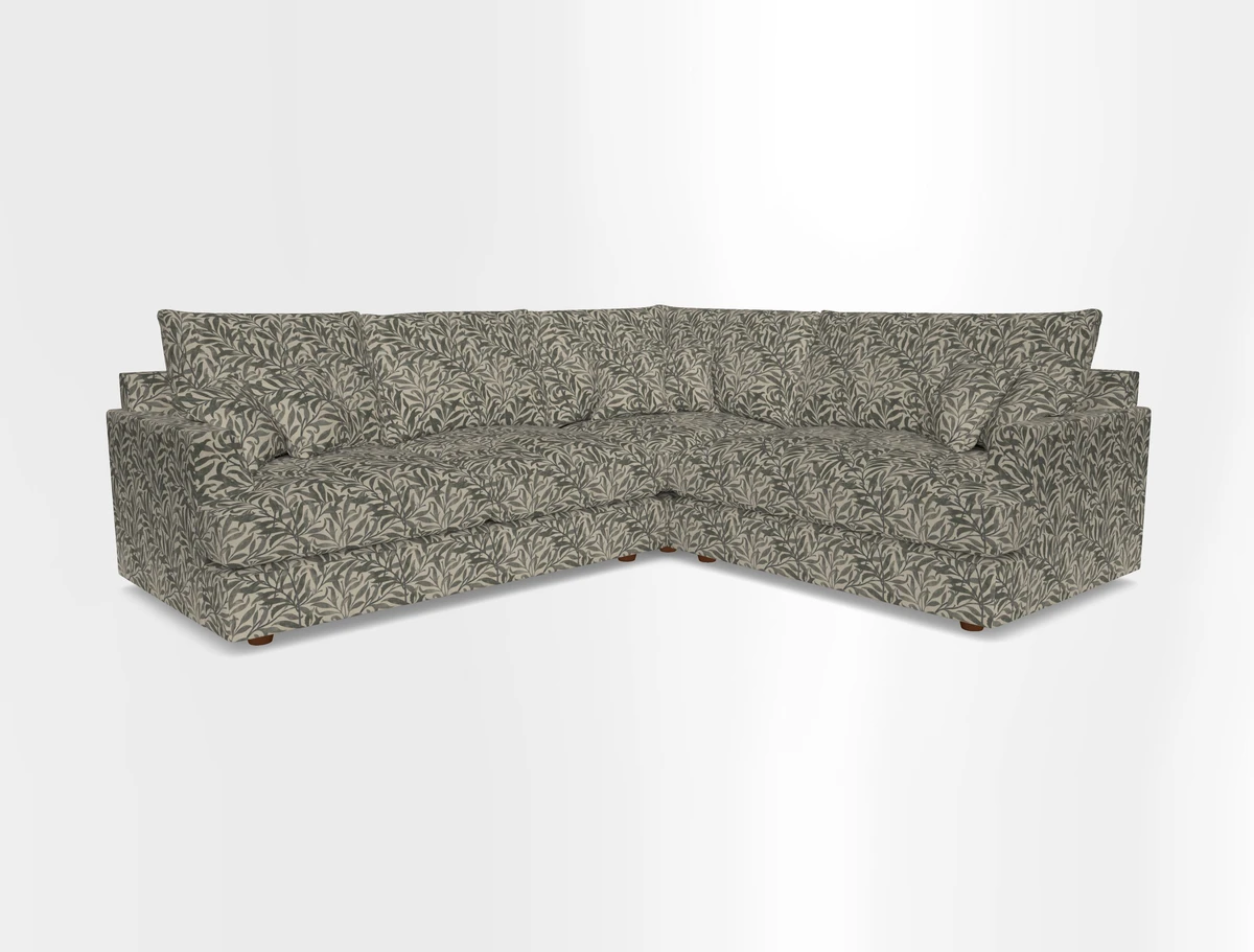 Slingsby Medium Fitted Cover Corner Unit LHF in Two Tone Plain Biscuit.  Loose cover version available