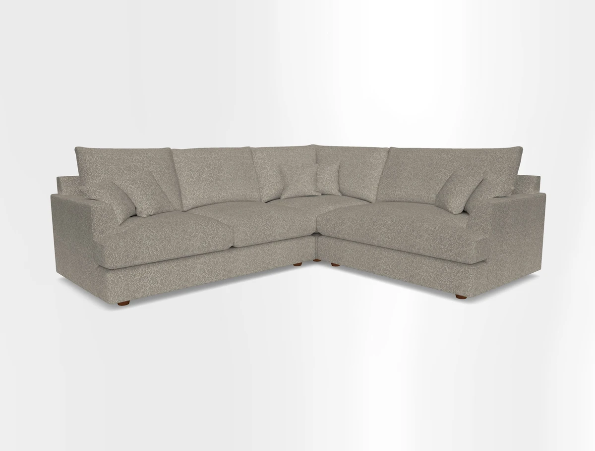 Slingsby Medium Fitted Cover Corner Unit LHF in Two Tone Plain Biscuit.  Loose cover version available
