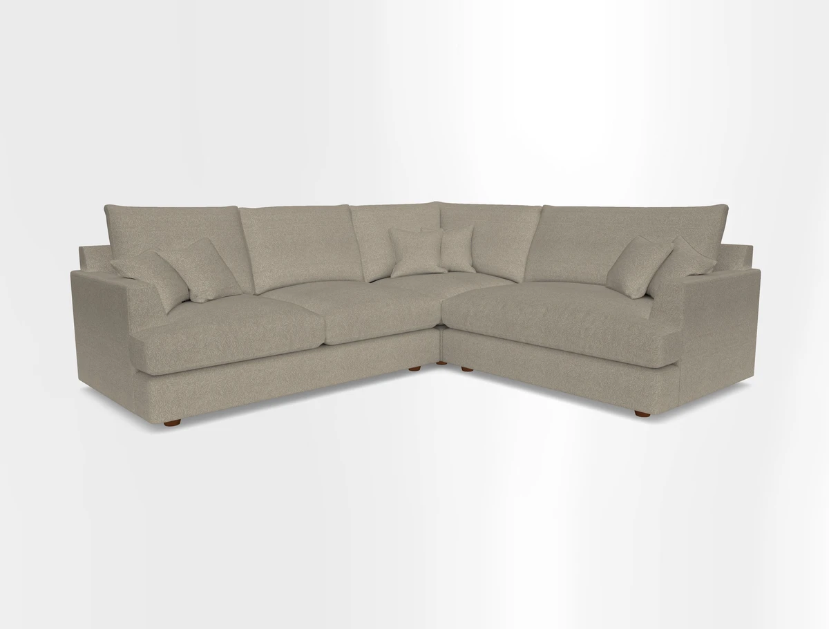Slingsby Medium Fitted Cover Corner Unit LHF in Two Tone Plain Biscuit.  Loose cover version available