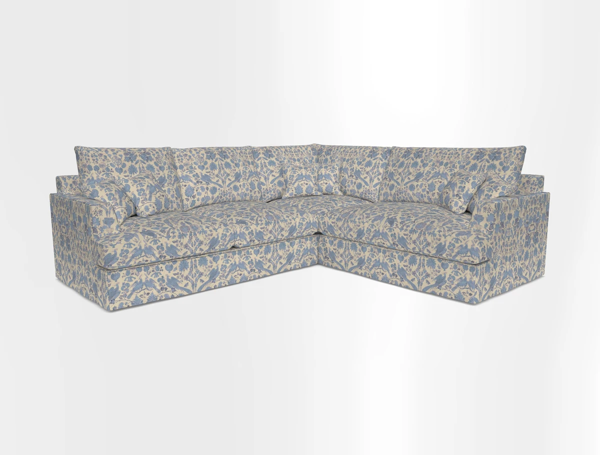 Slingsby Medium Fitted Cover Corner Unit LHF in Two Tone Plain Biscuit.  Loose cover version available