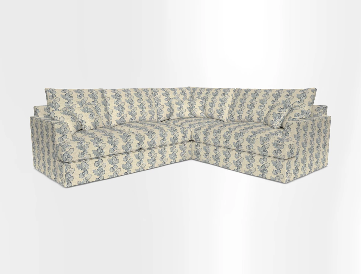 Slingsby Medium Fitted Cover Corner Unit LHF in Two Tone Plain Biscuit.  Loose cover version available