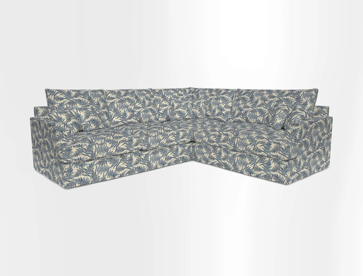 Slingsby Medium Fitted Cover Corner Unit LHF in Two Tone Plain Biscuit.  Loose cover version available