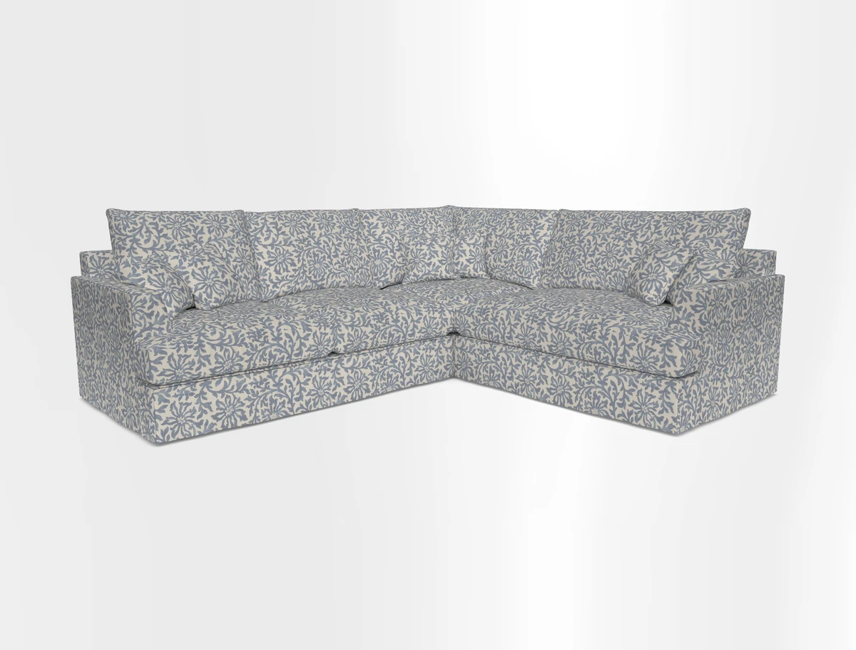 Slingsby Medium Fitted Cover Corner Unit LHF in Two Tone Plain Biscuit.  Loose cover version available