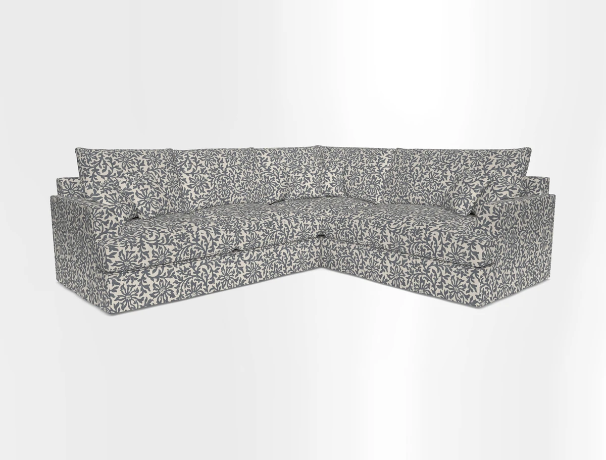 Slingsby Medium Fitted Cover Corner Unit LHF in Two Tone Plain Biscuit.  Loose cover version available