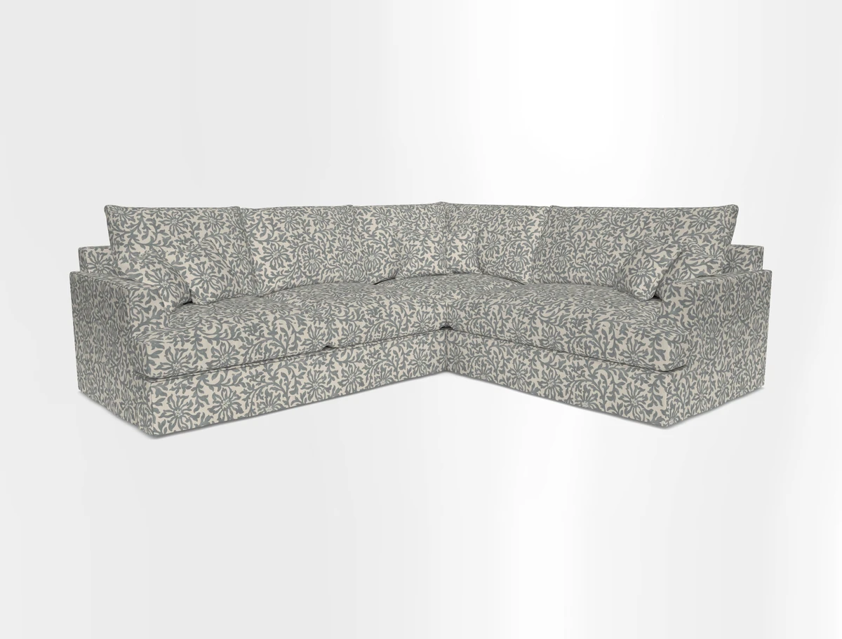 Slingsby Medium Fitted Cover Corner Unit LHF in Two Tone Plain Biscuit.  Loose cover version available