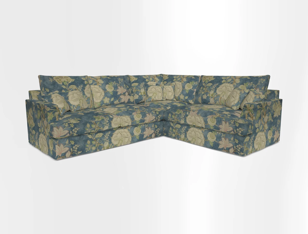 Slingsby Medium Fitted Cover Corner Unit LHF in Two Tone Plain Biscuit.  Loose cover version available