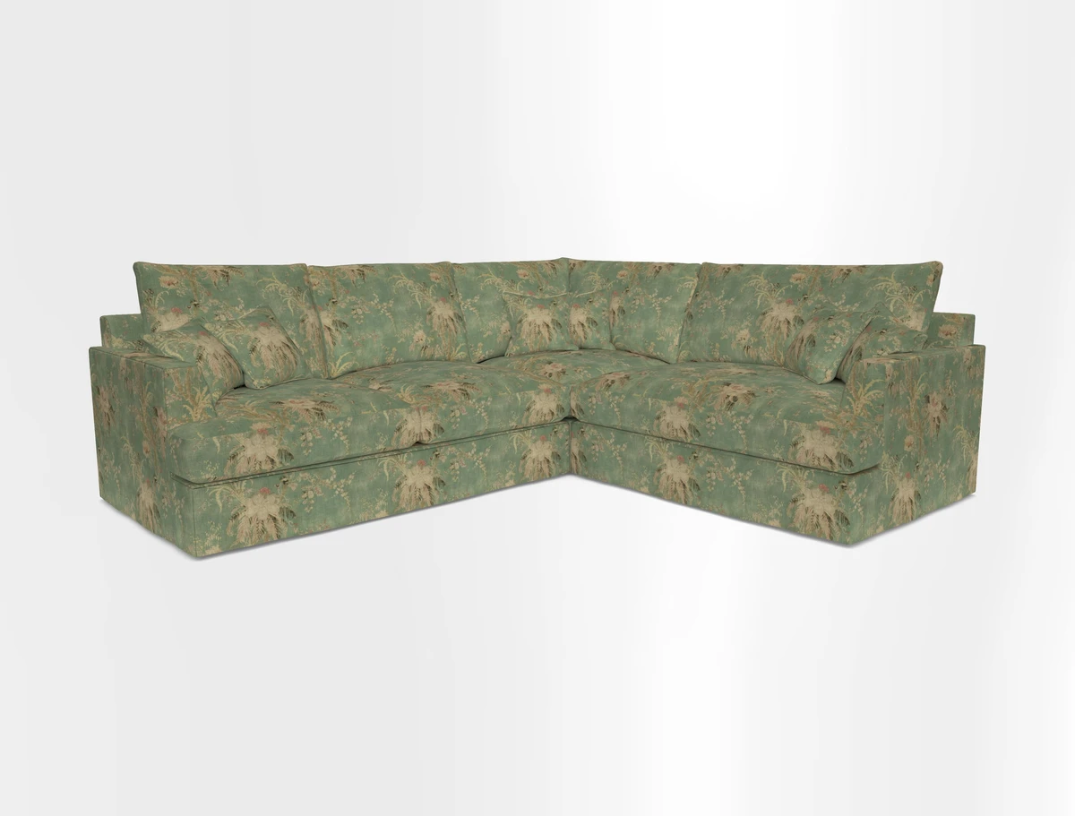 Slingsby Medium Fitted Cover Corner Unit LHF in Two Tone Plain Biscuit.  Loose cover version available