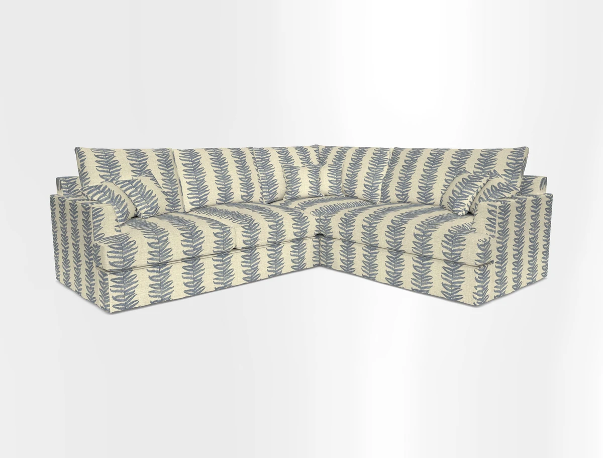 Slingsby Medium Fitted Cover Corner Unit LHF in Two Tone Plain Biscuit.  Loose cover version available