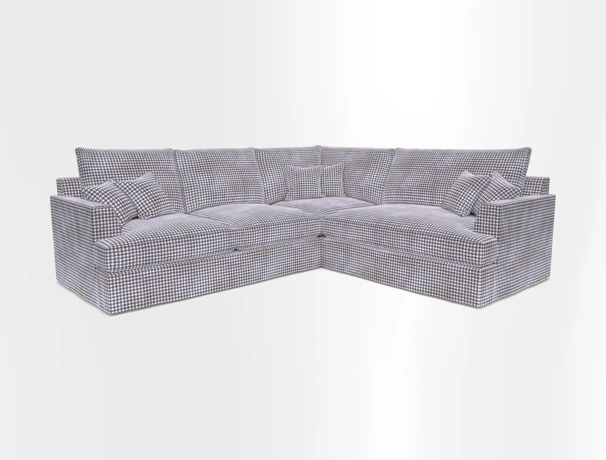 Slingsby Medium Fitted Cover Corner Unit LHF in Two Tone Plain Biscuit.  Loose cover version available