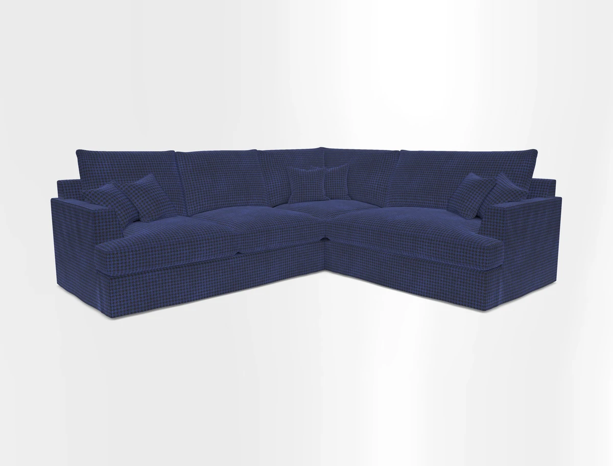 Slingsby Medium Fitted Cover Corner Unit LHF in Two Tone Plain Biscuit.  Loose cover version available