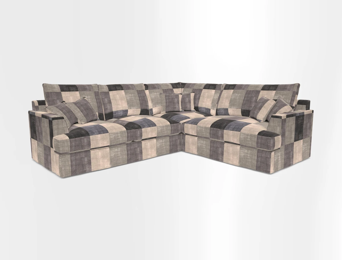 Slingsby Medium Fitted Cover Corner Unit LHF in Two Tone Plain Biscuit.  Loose cover version available