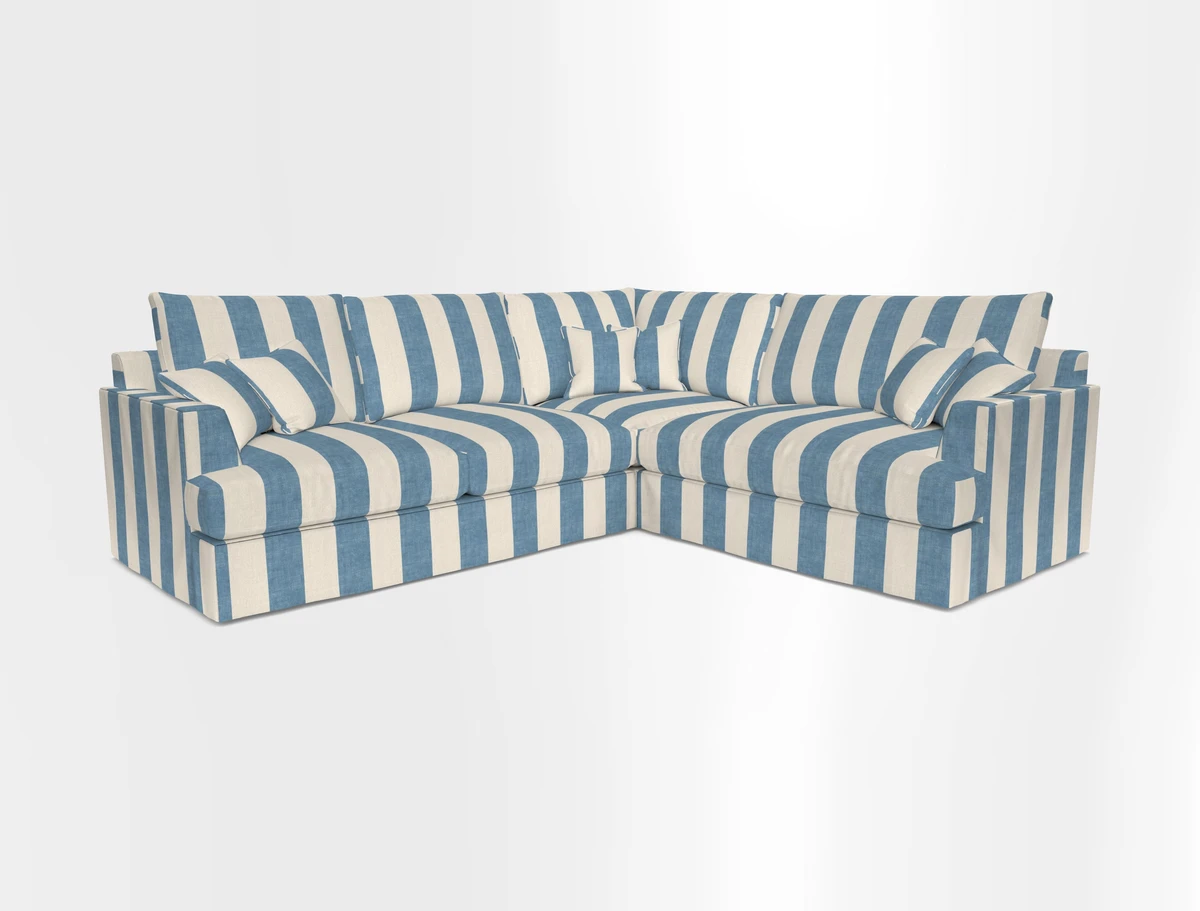 Slingsby Medium Fitted Cover Corner Unit LHF in Two Tone Plain Biscuit.  Loose cover version available