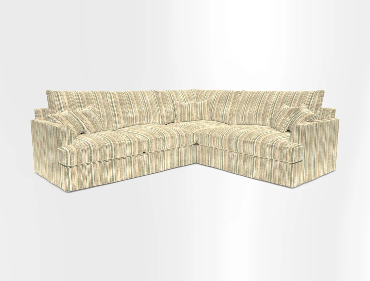 Slingsby Medium Fitted Cover Corner Unit LHF in Two Tone Plain Biscuit.  Loose cover version available