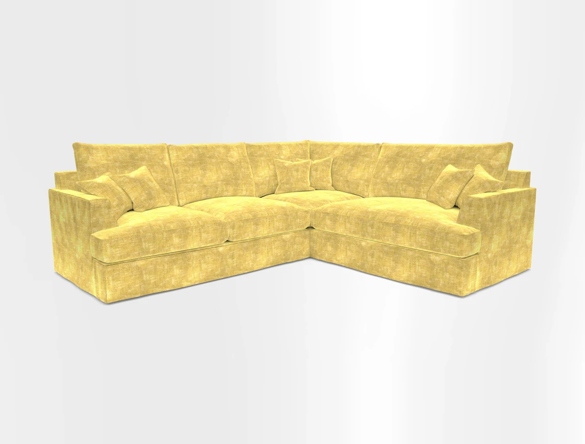 Slingsby Medium Fitted Cover Corner Unit LHF in Two Tone Plain Biscuit.  Loose cover version available