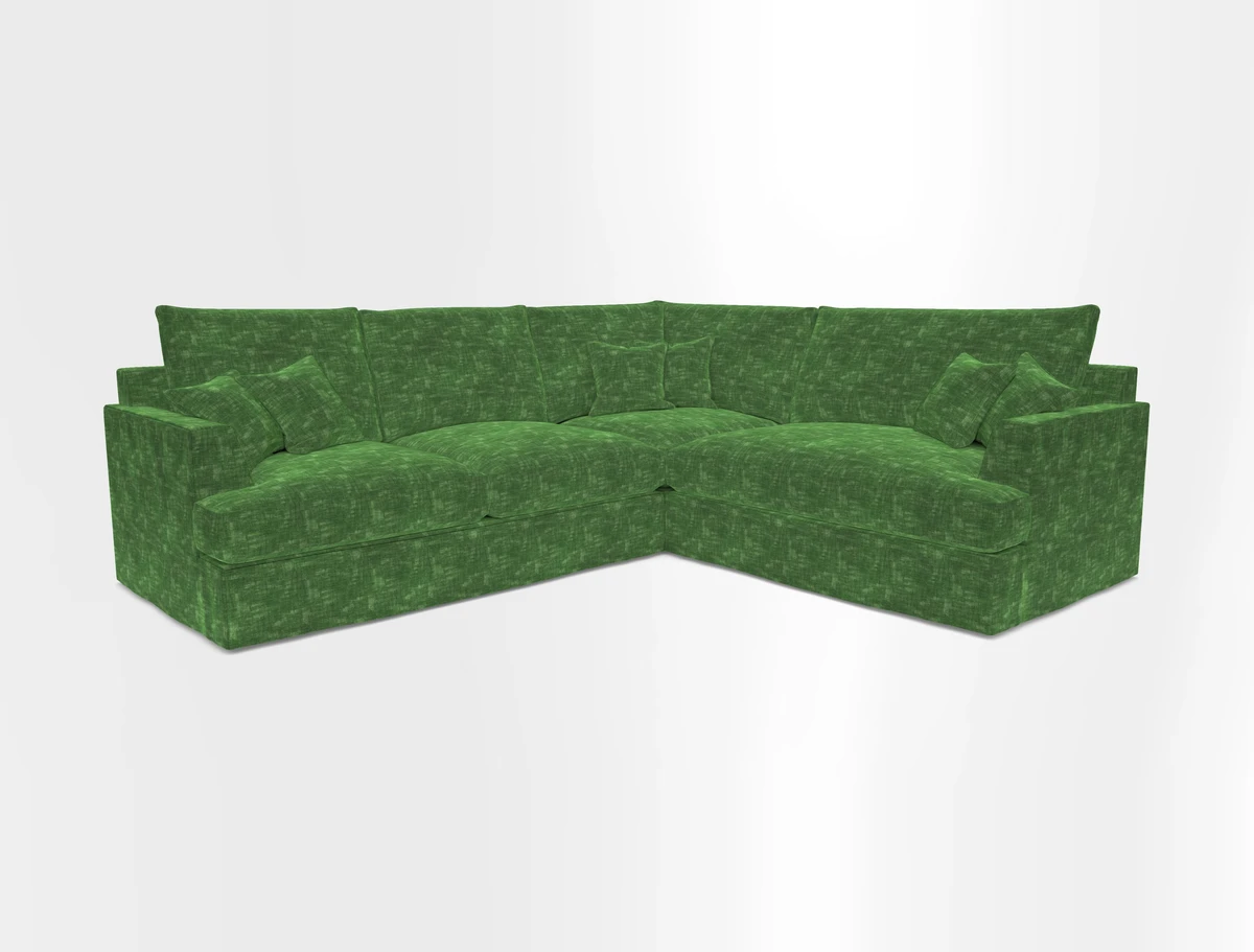 Slingsby Medium Fitted Cover Corner Unit LHF in Two Tone Plain Biscuit.  Loose cover version available