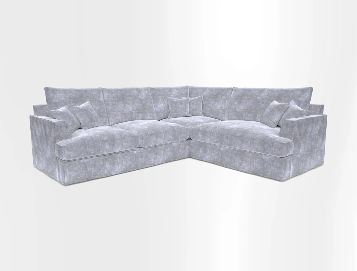 Slingsby Medium Fitted Cover Corner Unit LHF in Two Tone Plain Biscuit.  Loose cover version available
