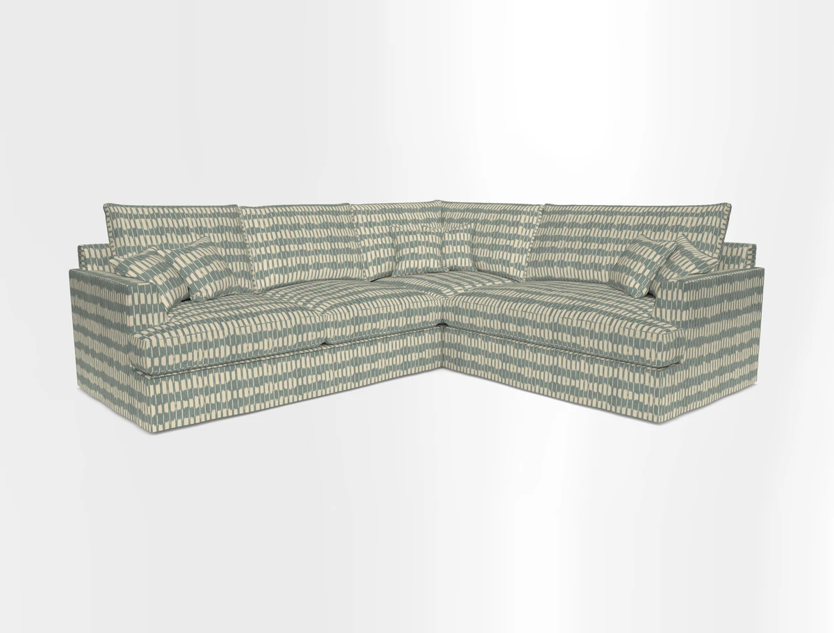 Slingsby Medium Fitted Cover Corner Unit LHF in Two Tone Plain Biscuit.  Loose cover version available