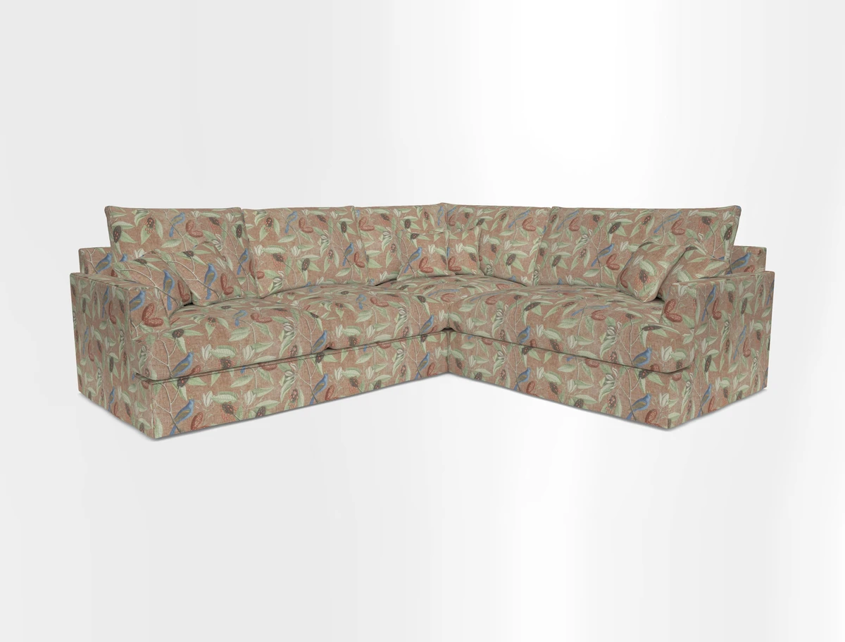Slingsby Medium Fitted Cover Corner Unit LHF in Two Tone Plain Biscuit.  Loose cover version available