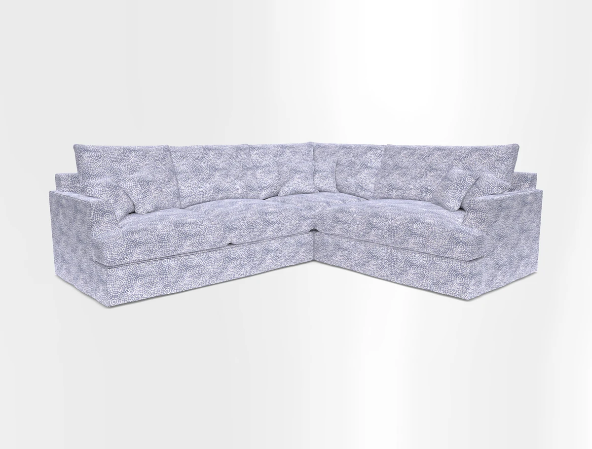 Slingsby Medium Fitted Cover Corner Unit LHF in Two Tone Plain Biscuit.  Loose cover version available