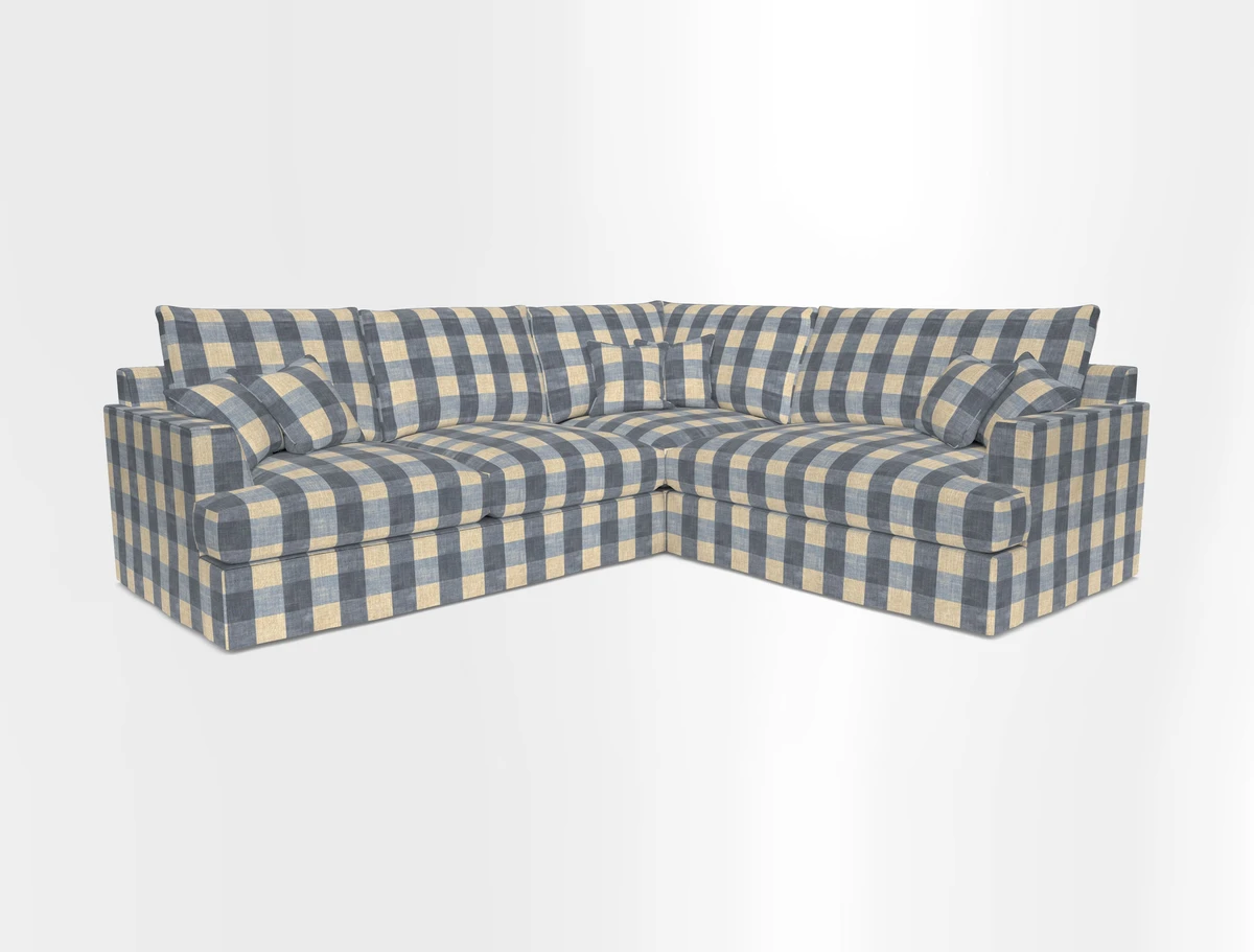 Slingsby Medium Fitted Cover Corner Unit LHF in Two Tone Plain Biscuit.  Loose cover version available