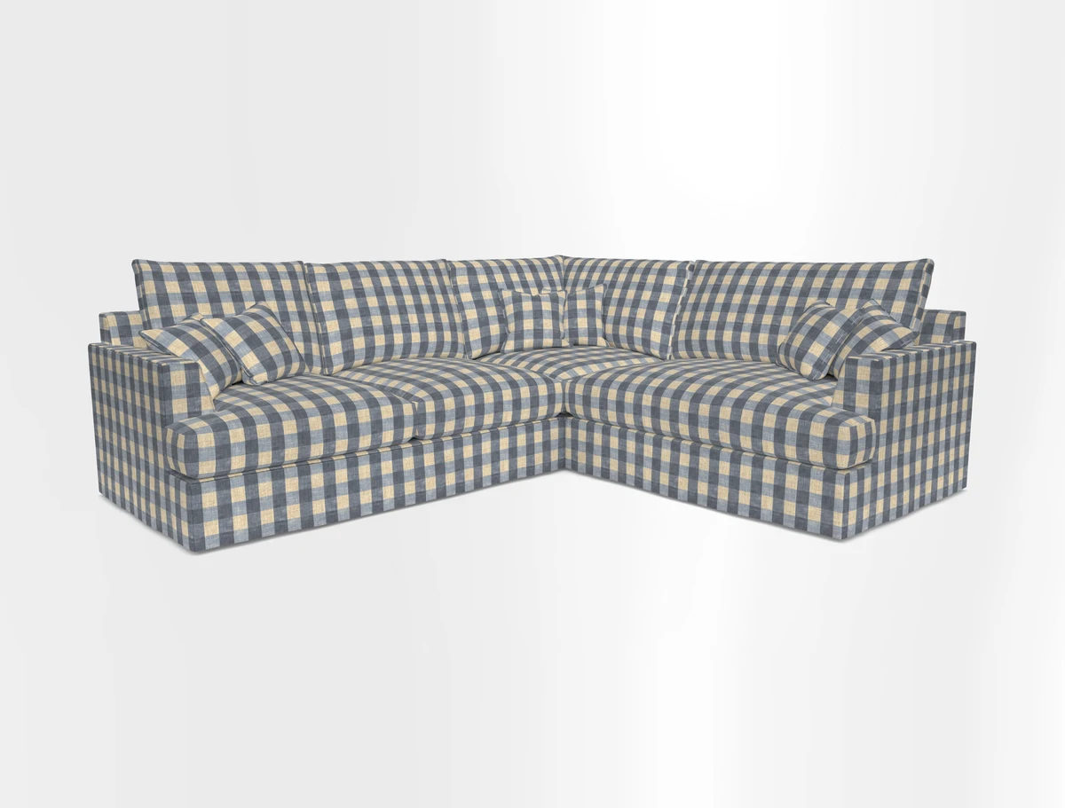 Slingsby Medium Fitted Cover Corner Unit LHF in Two Tone Plain Biscuit.  Loose cover version available