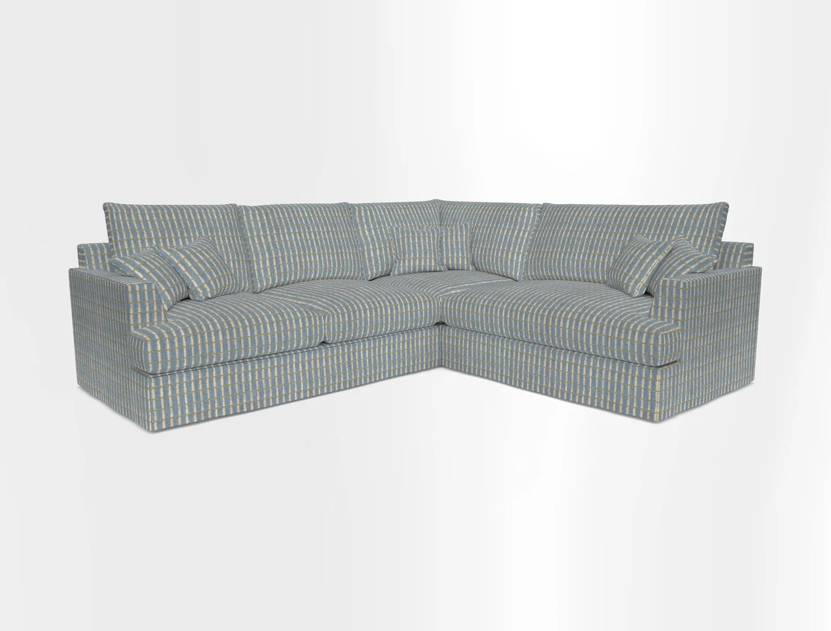 Slingsby Medium Fitted Cover Corner Unit LHF in Two Tone Plain Biscuit.  Loose cover version available