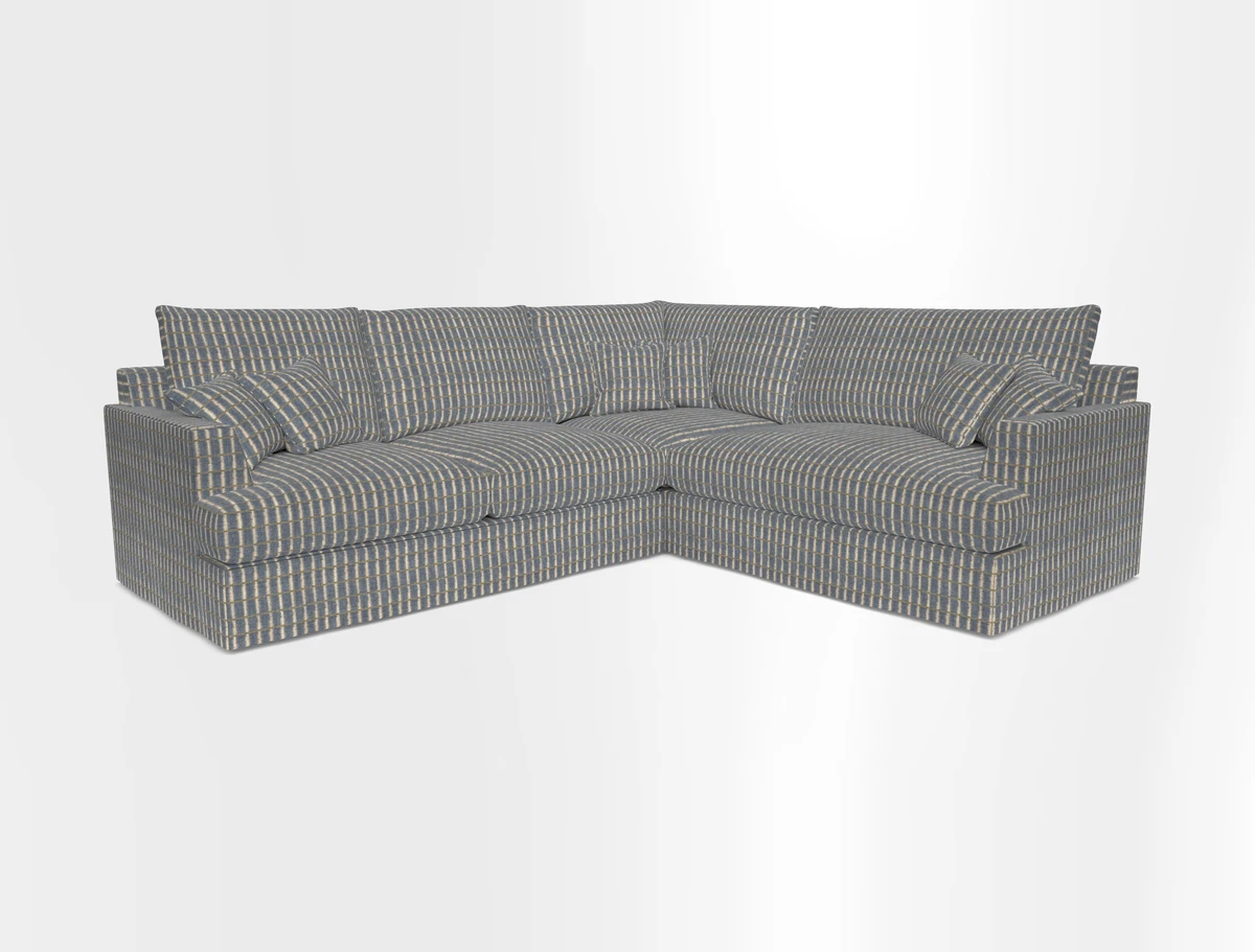 Slingsby Medium Fitted Cover Corner Unit LHF in Two Tone Plain Biscuit.  Loose cover version available