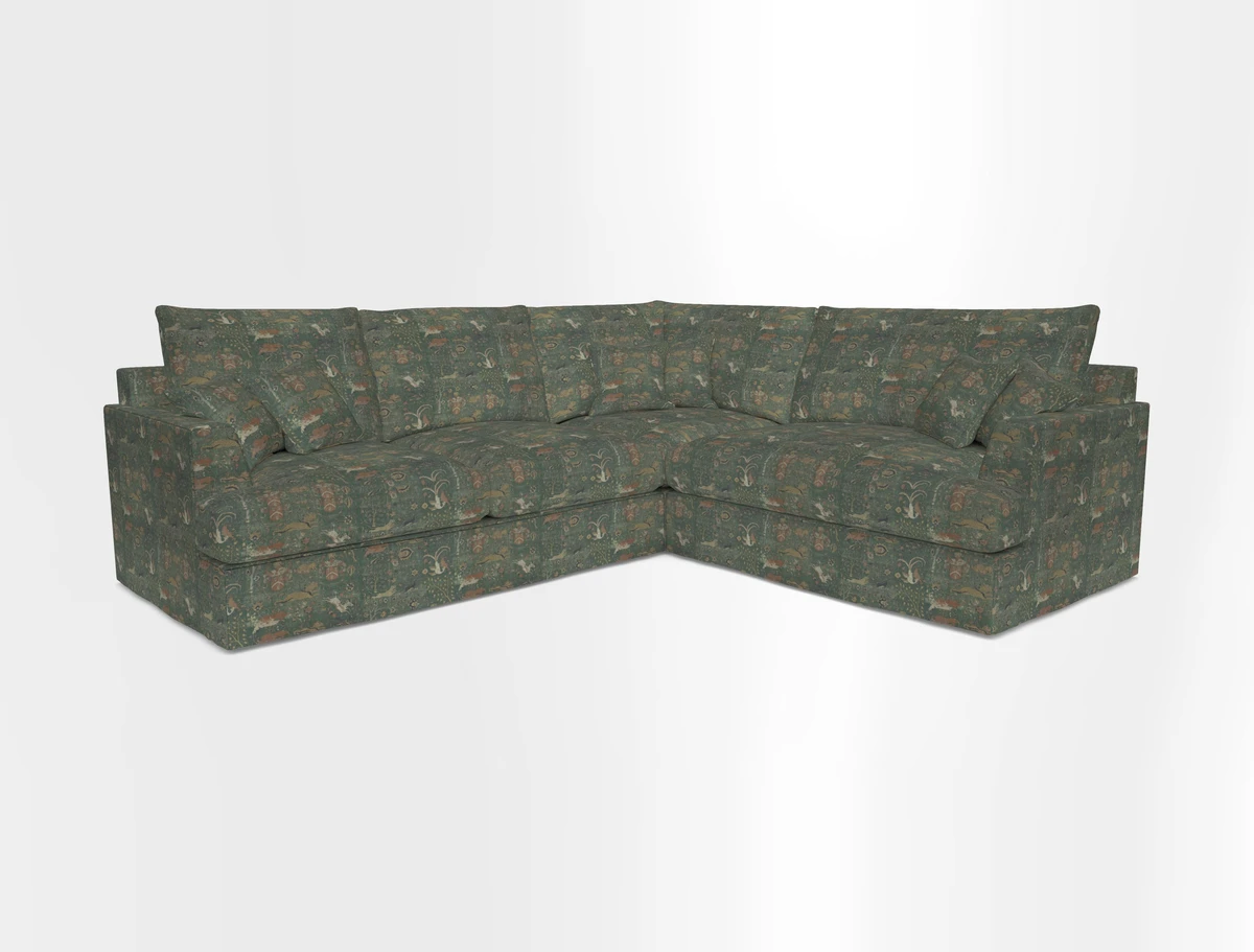 Slingsby Medium Fitted Cover Corner Unit LHF in Two Tone Plain Biscuit.  Loose cover version available