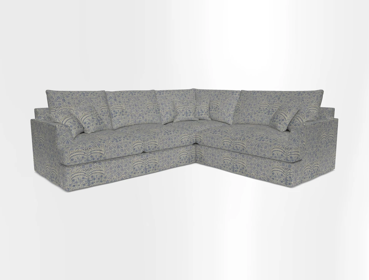 Slingsby Medium Fitted Cover Corner Unit LHF in Two Tone Plain Biscuit.  Loose cover version available