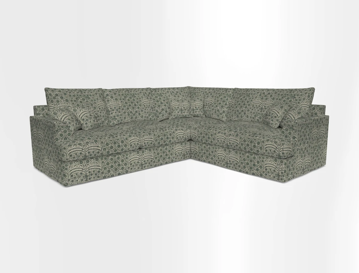 Slingsby Medium Fitted Cover Corner Unit LHF in Two Tone Plain Biscuit.  Loose cover version available