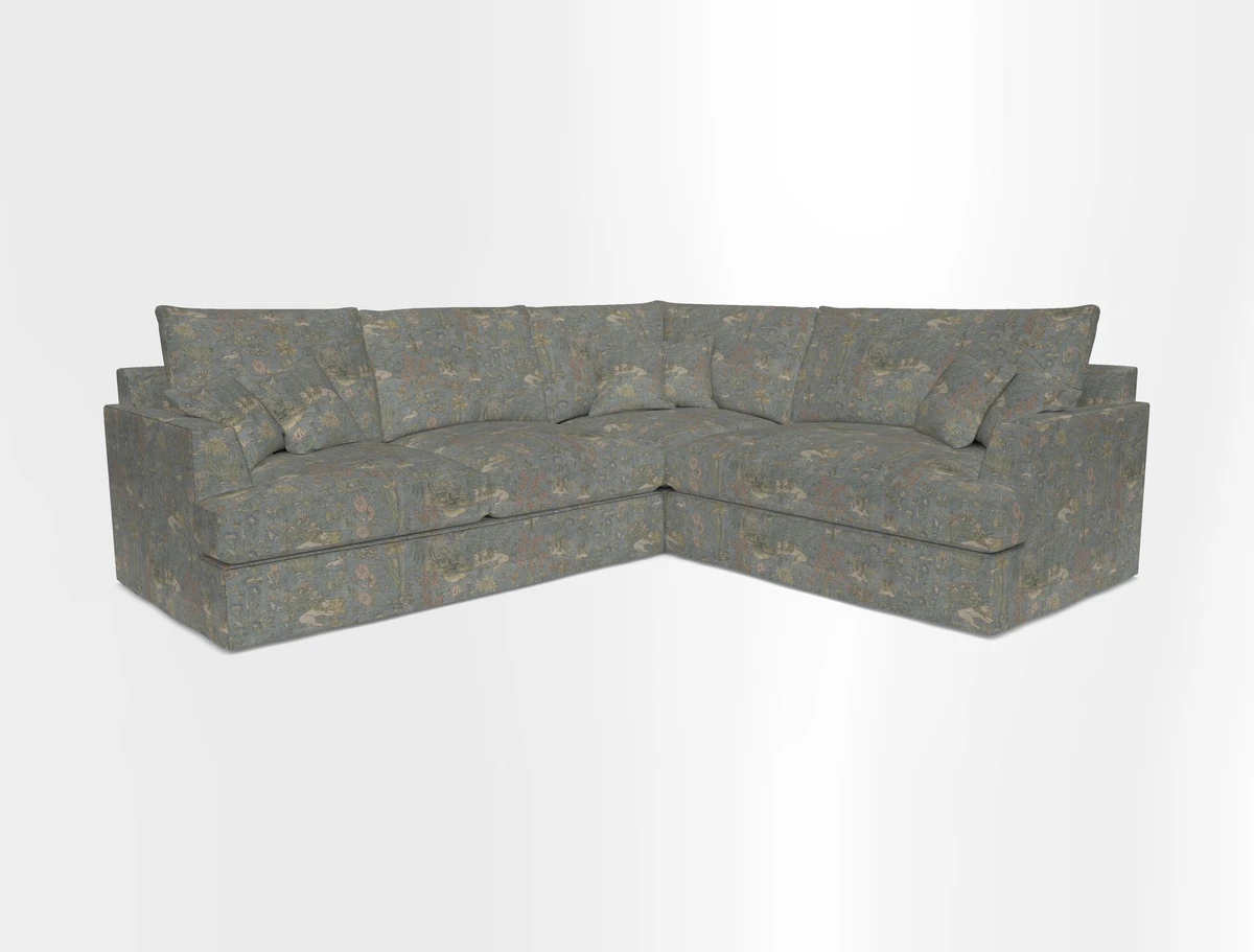 Slingsby Medium Fitted Cover Corner Unit LHF in Two Tone Plain Biscuit.  Loose cover version available