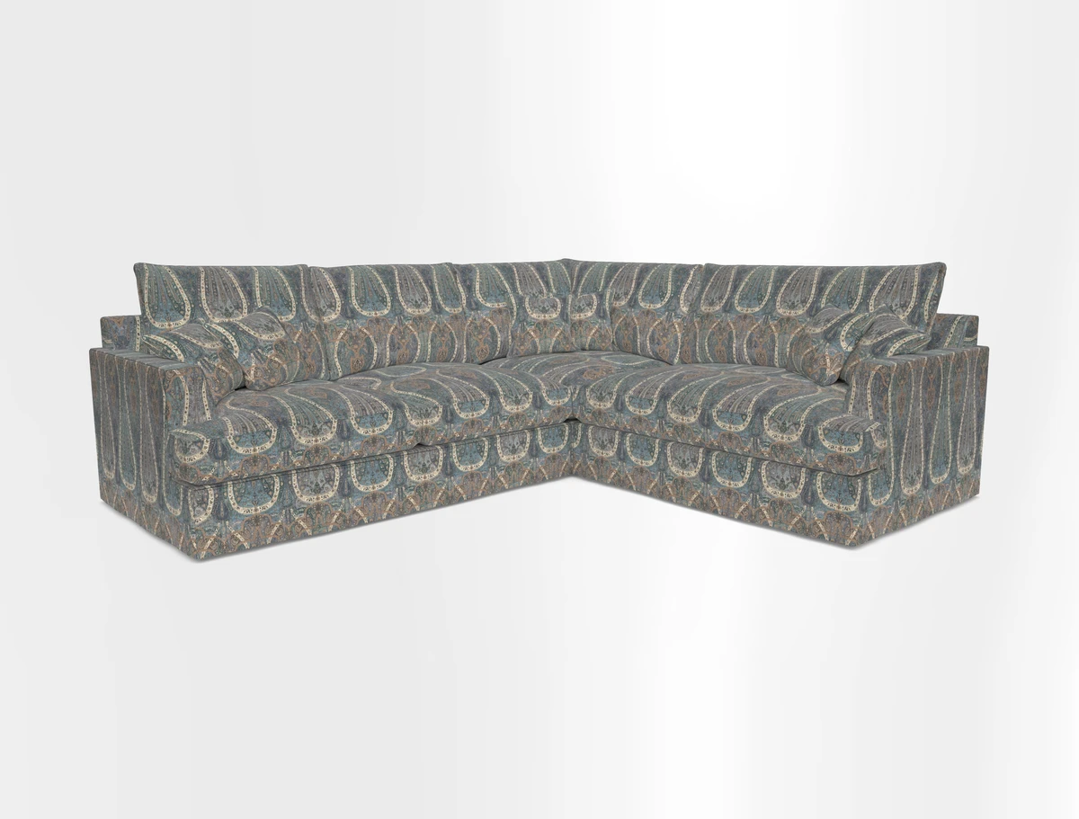 Slingsby Medium Fitted Cover Corner Unit LHF in Two Tone Plain Biscuit.  Loose cover version available