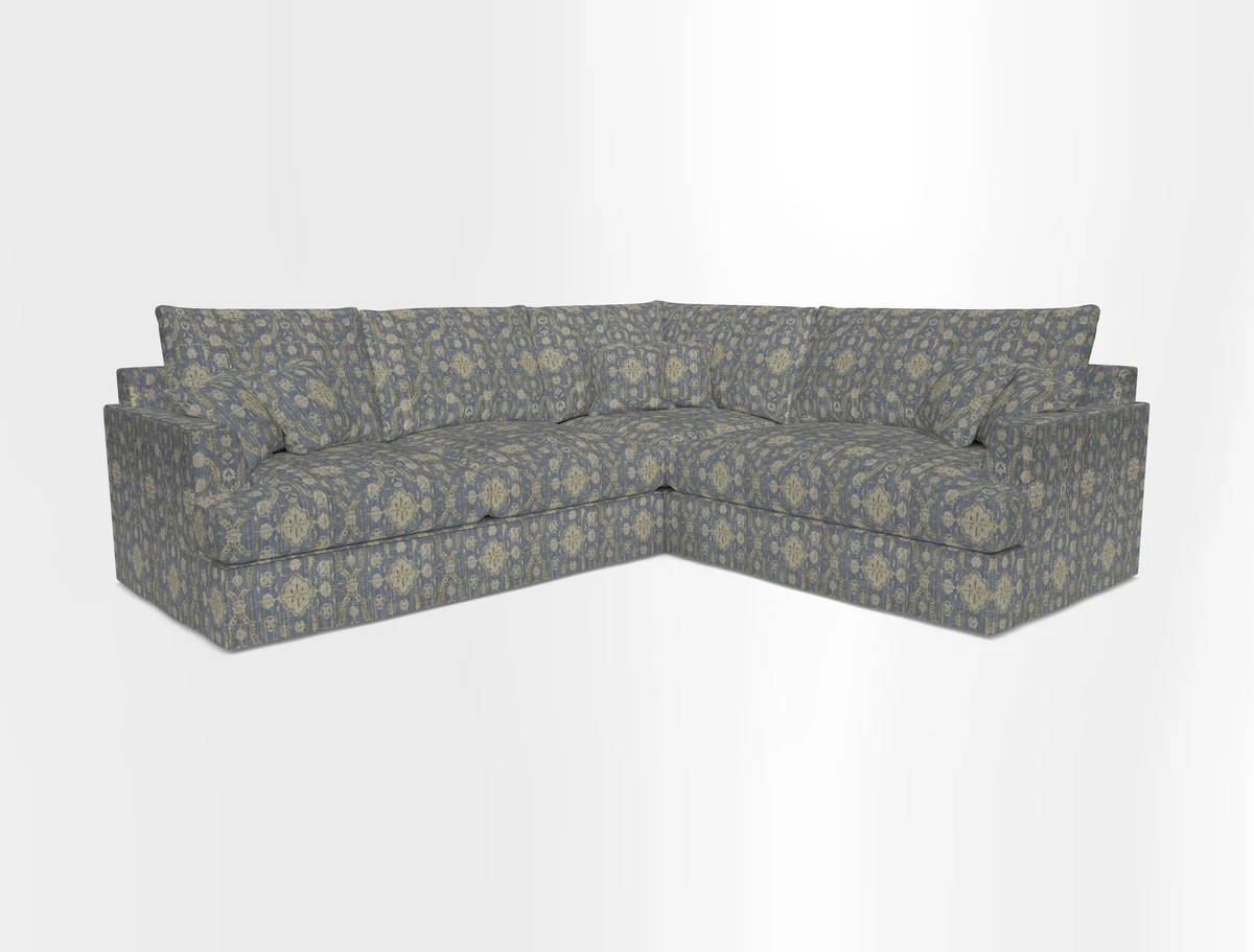 Slingsby Medium Fitted Cover Corner Unit LHF in Two Tone Plain Biscuit.  Loose cover version available