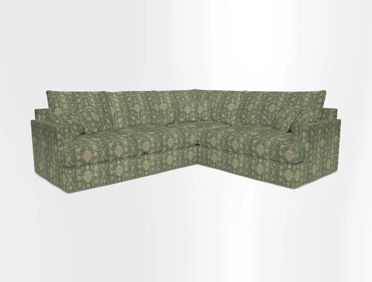 Slingsby Medium Fitted Cover Corner Unit LHF in Two Tone Plain Biscuit.  Loose cover version available