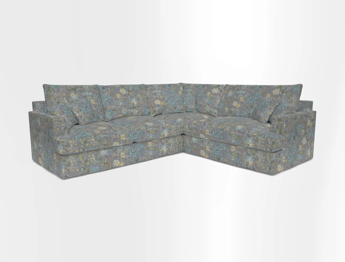 Slingsby Medium Fitted Cover Corner Unit LHF in Two Tone Plain Biscuit.  Loose cover version available