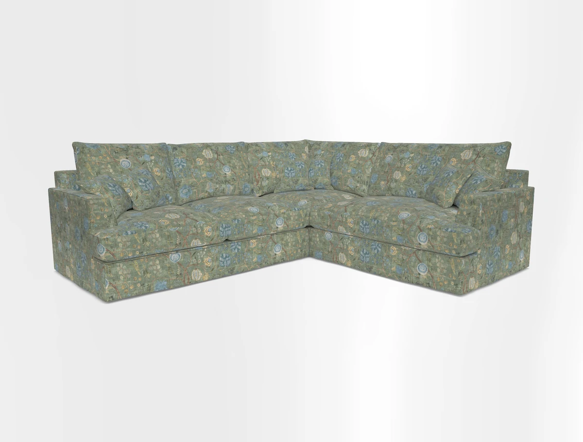 Slingsby Medium Fitted Cover Corner Unit LHF in Two Tone Plain Biscuit.  Loose cover version available