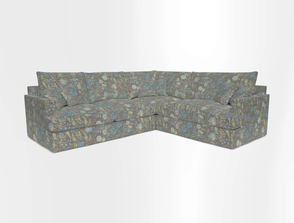 Slingsby Medium Fitted Cover Corner Unit LHF in Two Tone Plain Biscuit.  Loose cover version available