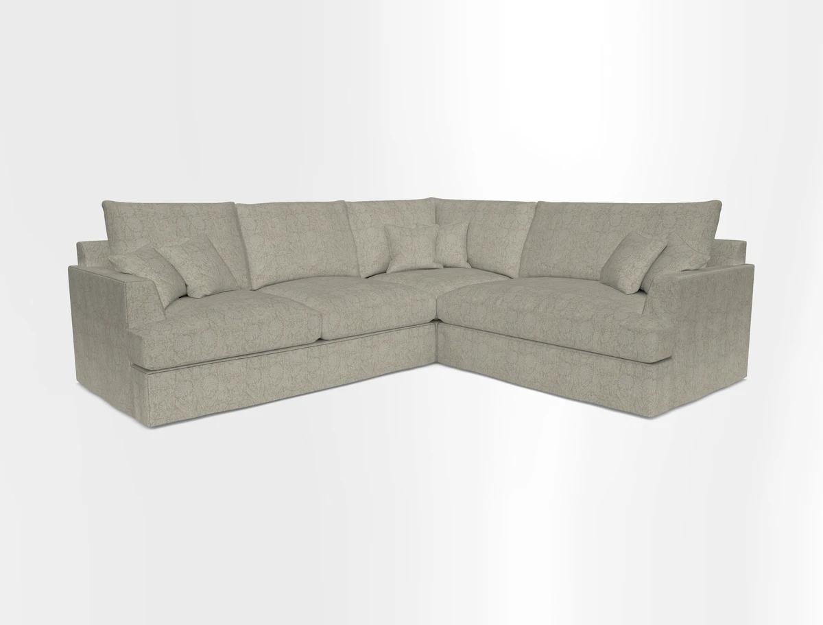 Slingsby Medium Fitted Cover Corner Unit LHF in Two Tone Plain Biscuit.  Loose cover version available