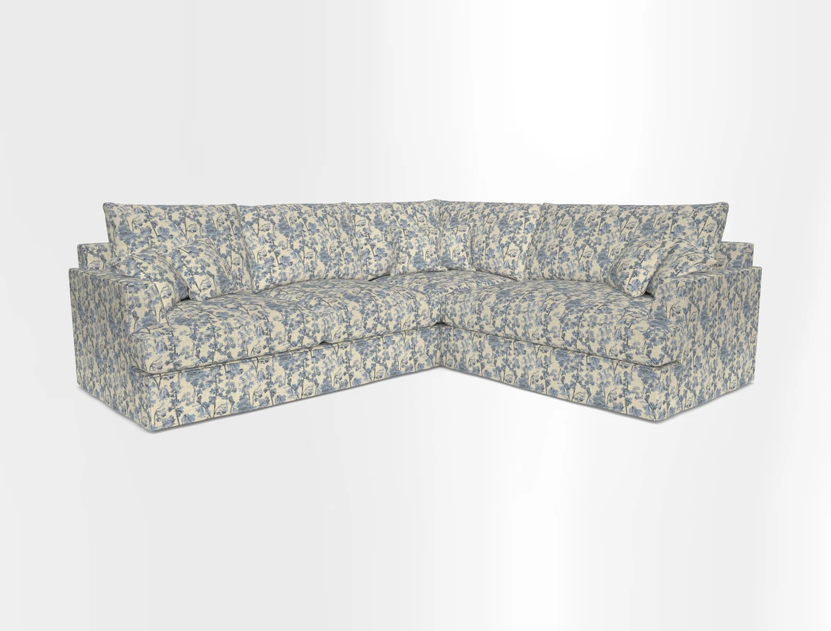 Slingsby Medium Fitted Cover Corner Unit LHF in Two Tone Plain Biscuit.  Loose cover version available