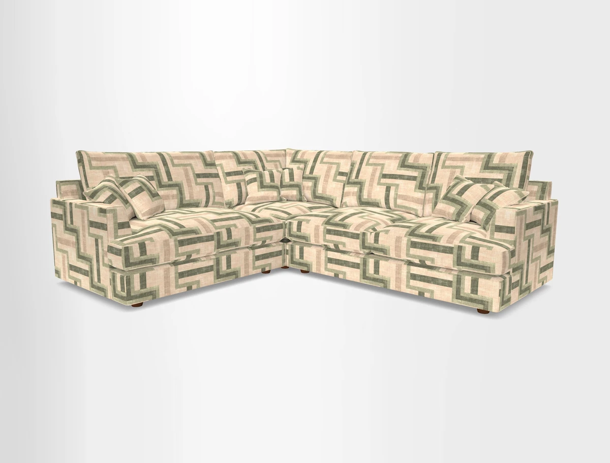 Slingsby Medium Fitted Cover Corner Unit RHF in Two Tone Plain Biscuit