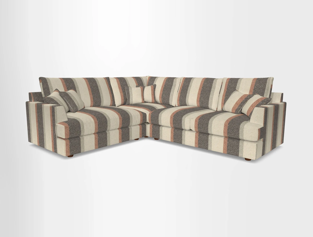 Slingsby Medium Fitted Cover Corner Unit RHF in Two Tone Plain Biscuit