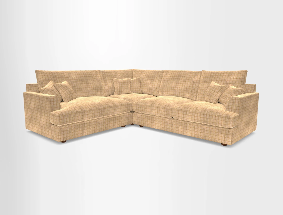 Slingsby Medium Fitted Cover Corner Unit RHF in Two Tone Plain Biscuit