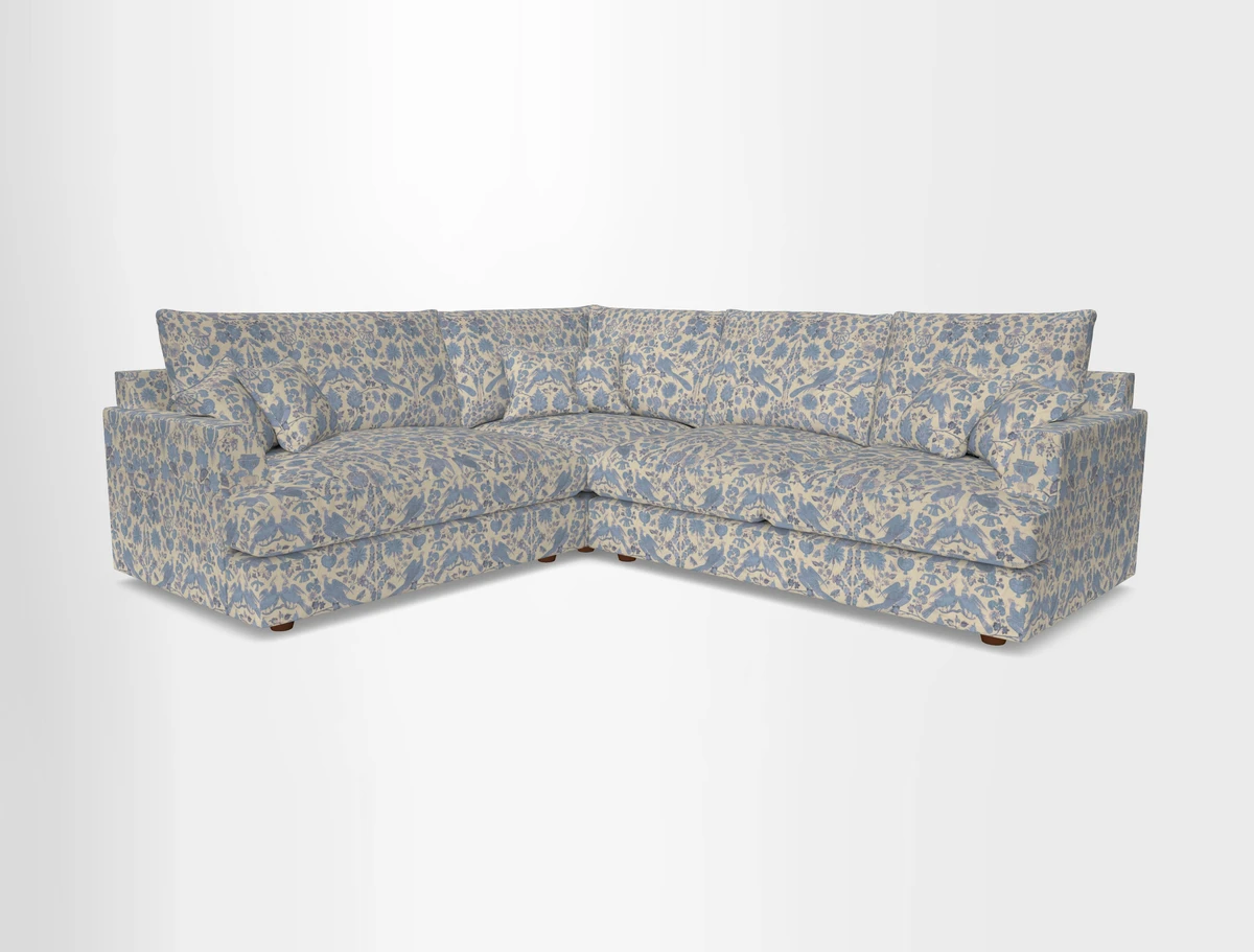 Slingsby Medium Fitted Cover Corner Unit RHF in Two Tone Plain Biscuit