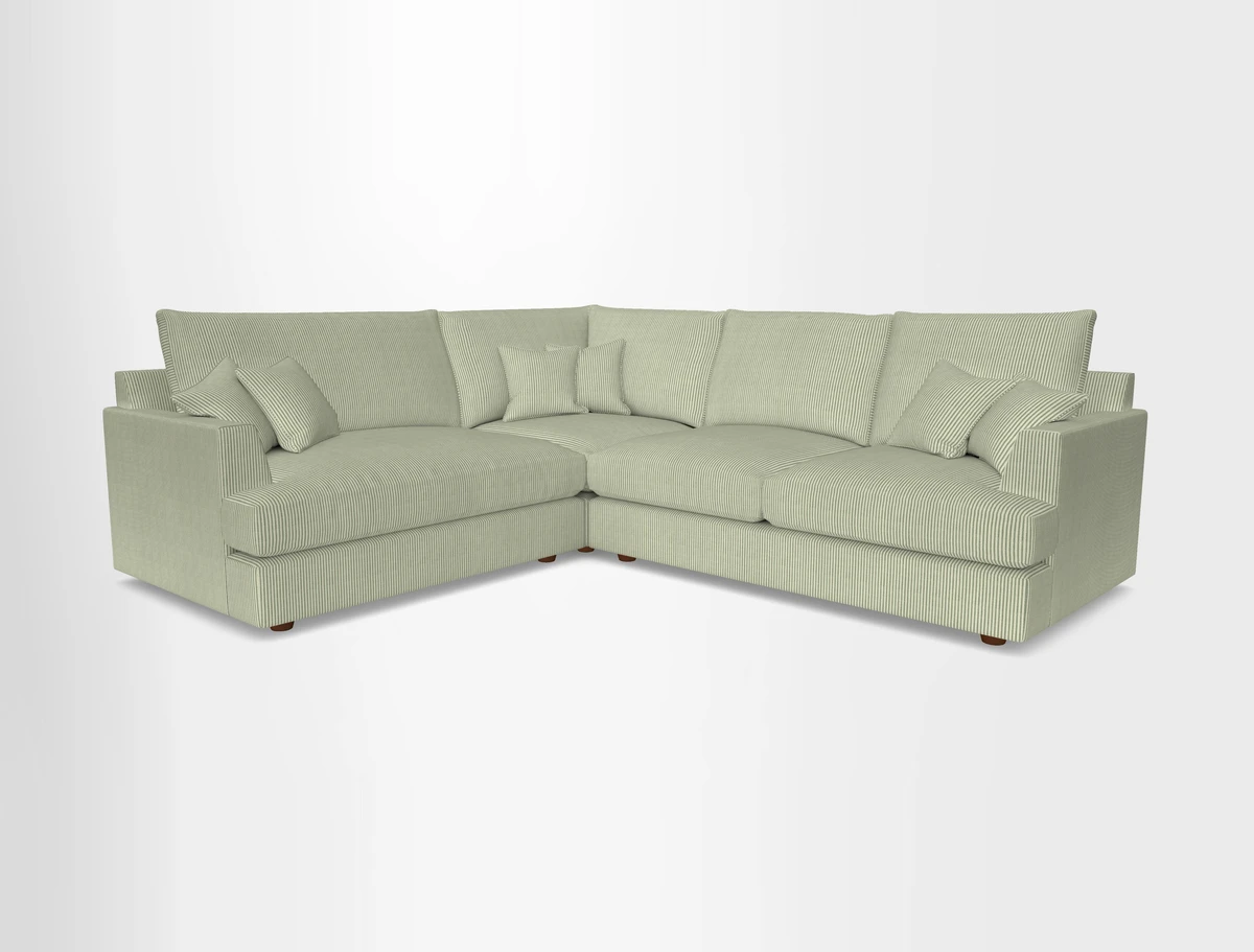 Slingsby Medium Fitted Cover Corner Unit RHF in Two Tone Plain Biscuit