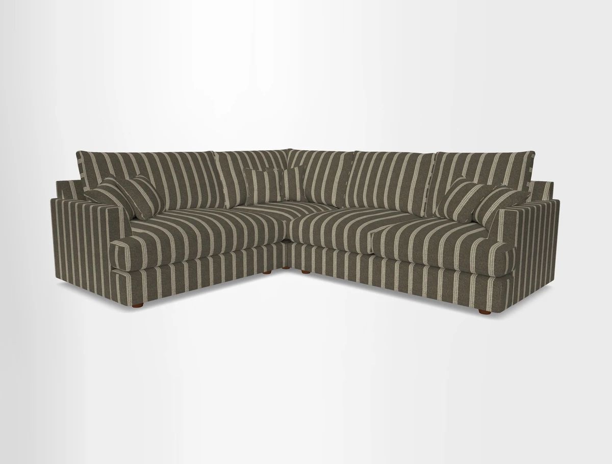 Slingsby Medium Fitted Cover Corner Unit RHF in Two Tone Plain Biscuit