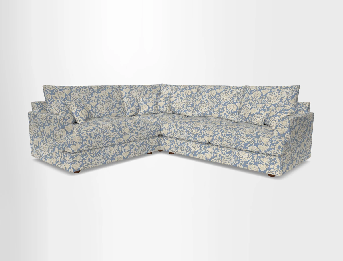 Slingsby Medium Fitted Cover Corner Unit RHF in Two Tone Plain Biscuit