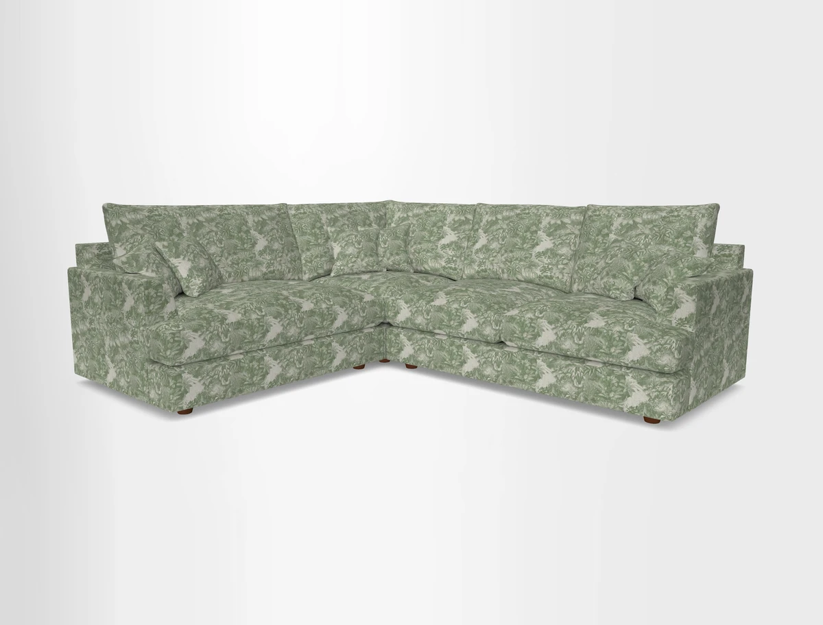 Slingsby Medium Fitted Cover Corner Unit RHF in Two Tone Plain Biscuit