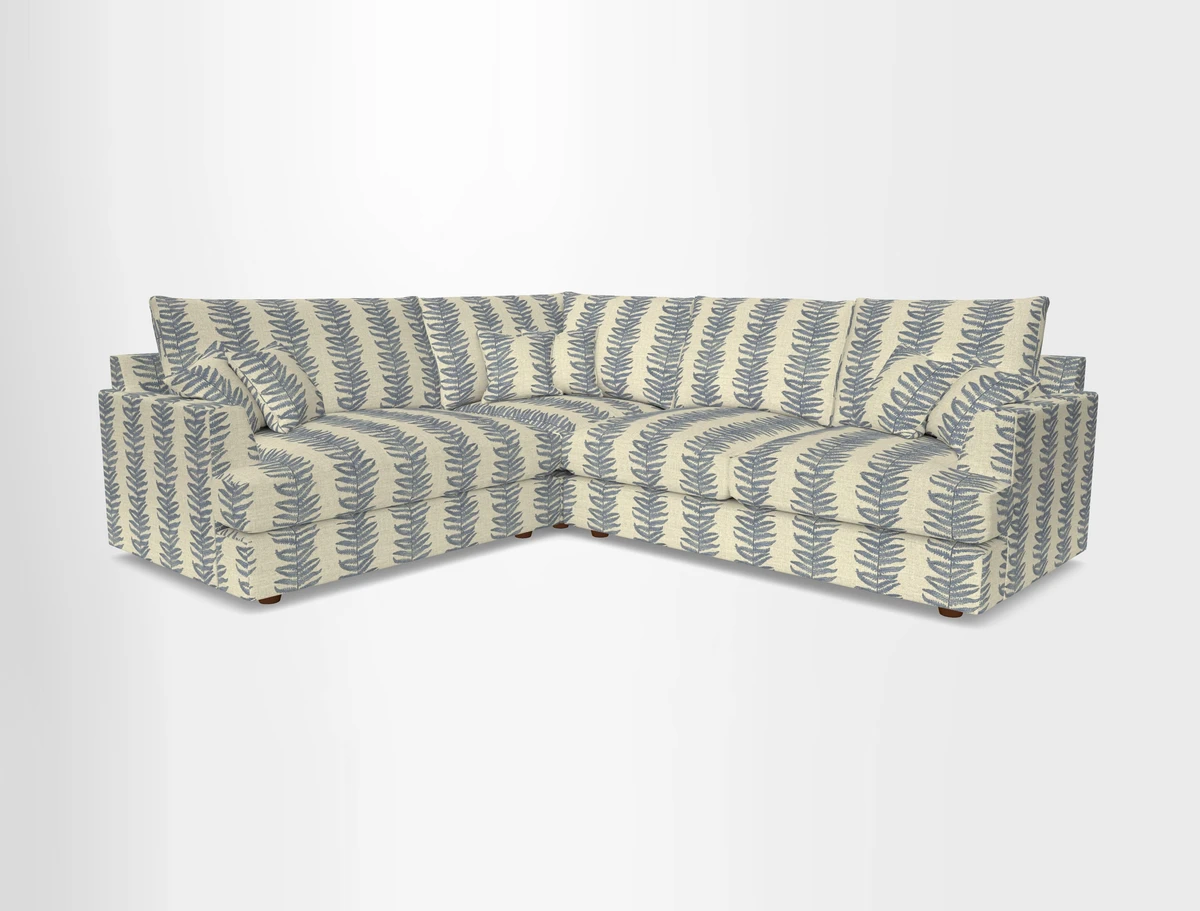 Slingsby Medium Fitted Cover Corner Unit RHF in Two Tone Plain Biscuit