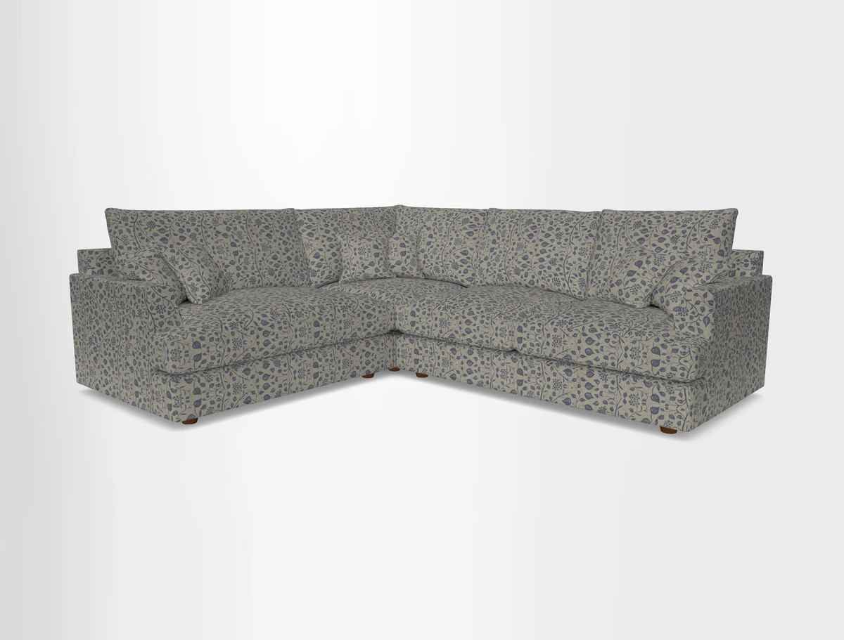 Slingsby Medium Fitted Cover Corner Unit RHF in Two Tone Plain Biscuit