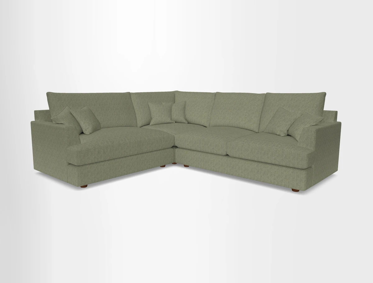 Slingsby Medium Fitted Cover Corner Unit RHF in Two Tone Plain Biscuit